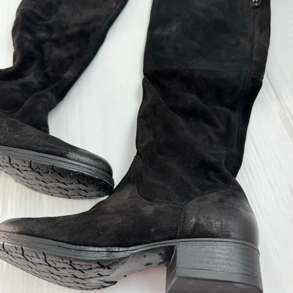 🆕 Miz Mooz Black Over the Knee suede leather Boots size 39 (8.5-9 US) NWOT